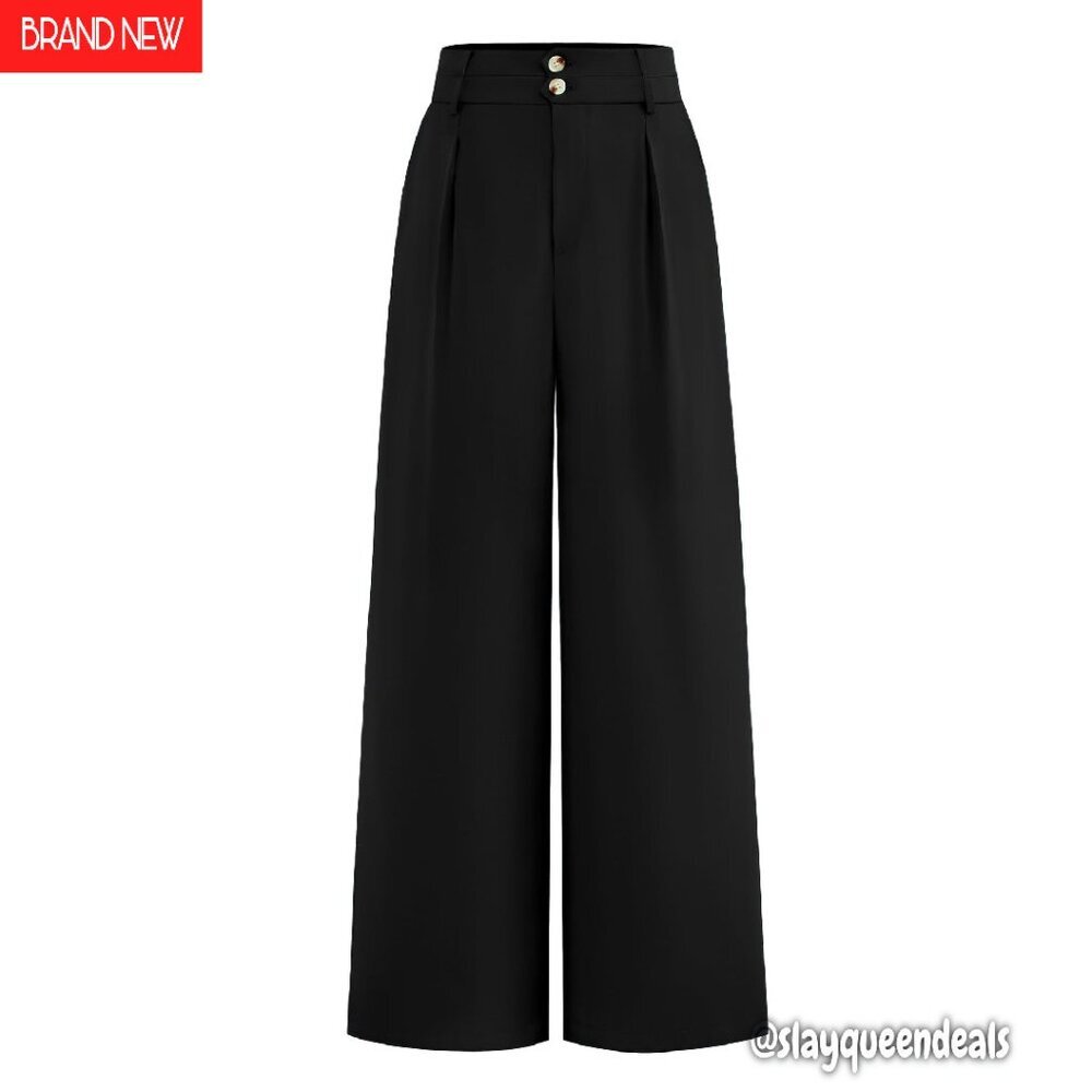 High Waisted Wide Leg Dress Pants Business Casual Office Work Trousers